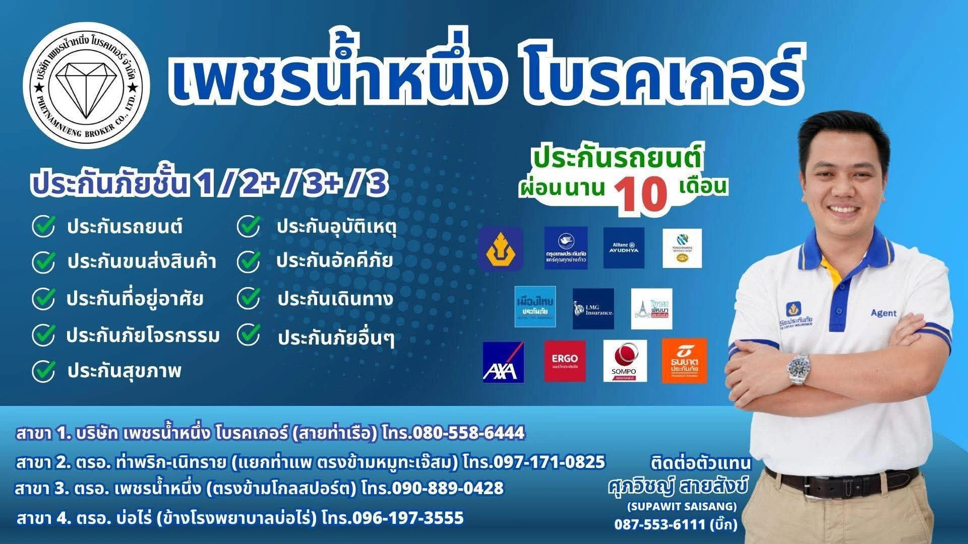 เพชรน้ำหนึ่ง โบรคเกอร์ บริการประกันภัยครบวงจร